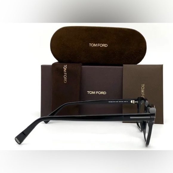 Tom Ford FT5661-B 001 Shiny Black / Blue Block 51mm Eyeglasses TF5661-B - Picture 5 of 5